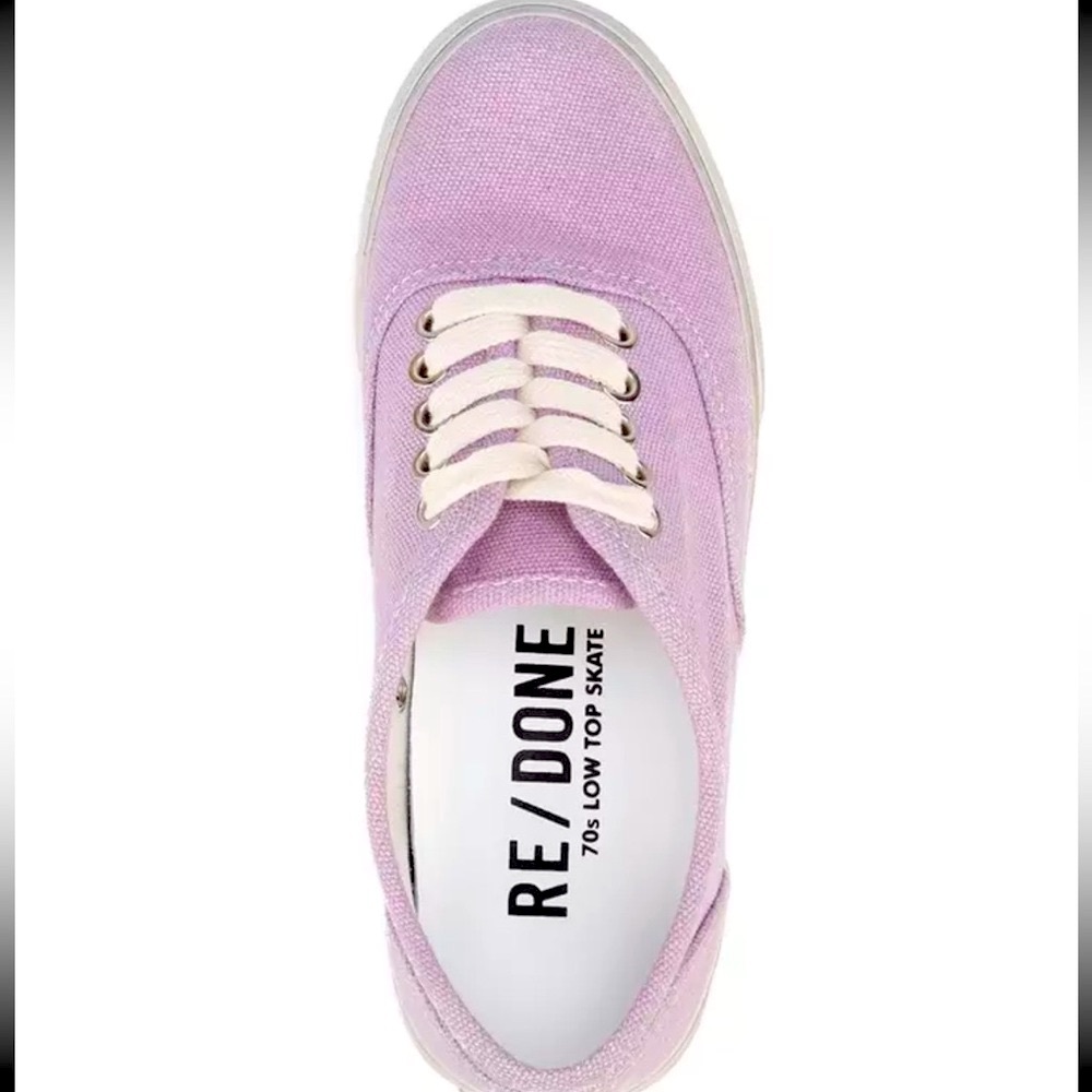RE/DONE 70s Low Top Skate Faded Lilac Size US 9/10 “MISMATCHED” shoes